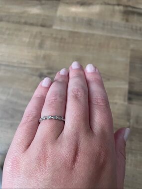 Alex + Ani Silver and Diamond Ring